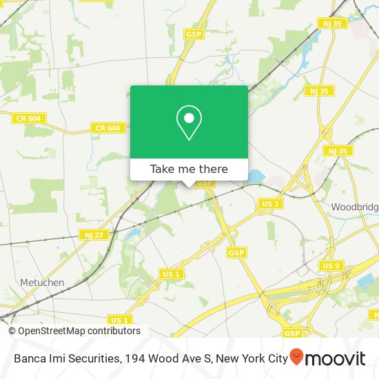 Banca Imi Securities, 194 Wood Ave S map