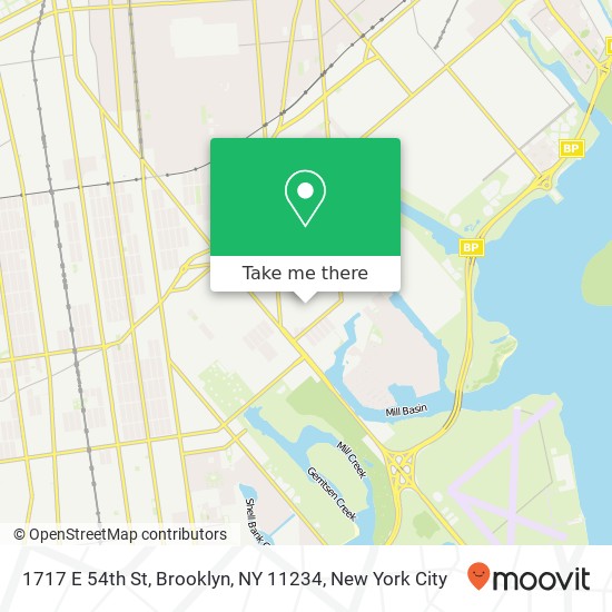 Mapa de 1717 E 54th St, Brooklyn, NY 11234