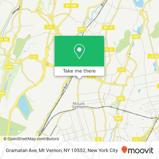 Gramatan Ave, Mt Vernon, NY 10552 map