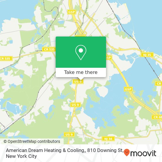 Mapa de American Dream Heating & Cooling,, 810 Downing St