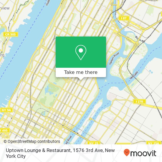 Mapa de Uptown Lounge & Restaurant, 1576 3rd Ave