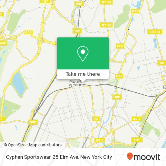 Mapa de Cyphen Sportswear, 25 Elm Ave