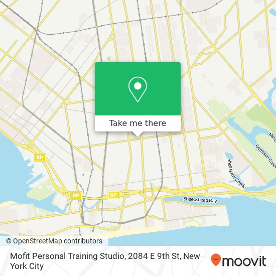 Mapa de Mofit Personal Training Studio, 2084 E 9th St