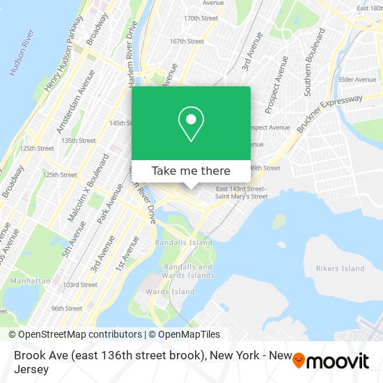 Mapa de Brook Ave (east 136th street brook)