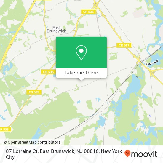 87 Lorraine Ct, East Brunswick, NJ 08816 map
