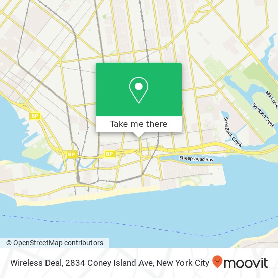 Mapa de Wireless Deal, 2834 Coney Island Ave