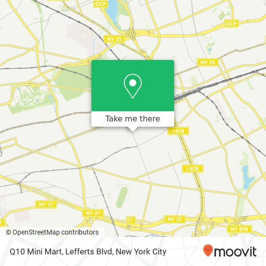 Q10 Mini Mart, Lefferts Blvd map