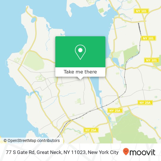 Mapa de 77 S Gate Rd, Great Neck, NY 11023