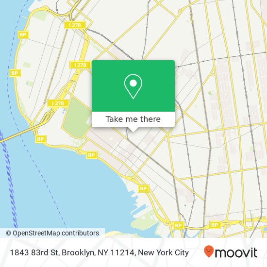 1843 83rd St, Brooklyn, NY 11214 map