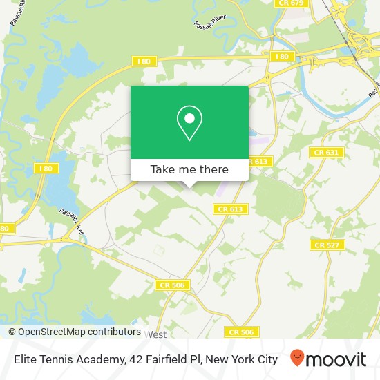 Elite Tennis Academy, 42 Fairfield Pl map