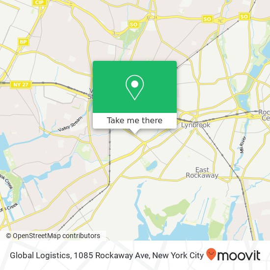Mapa de Global Logistics, 1085 Rockaway Ave