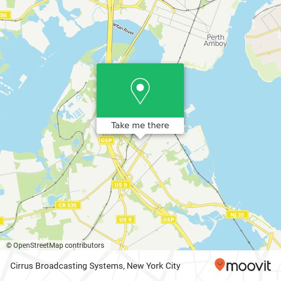 Cirrus Broadcasting Systems map