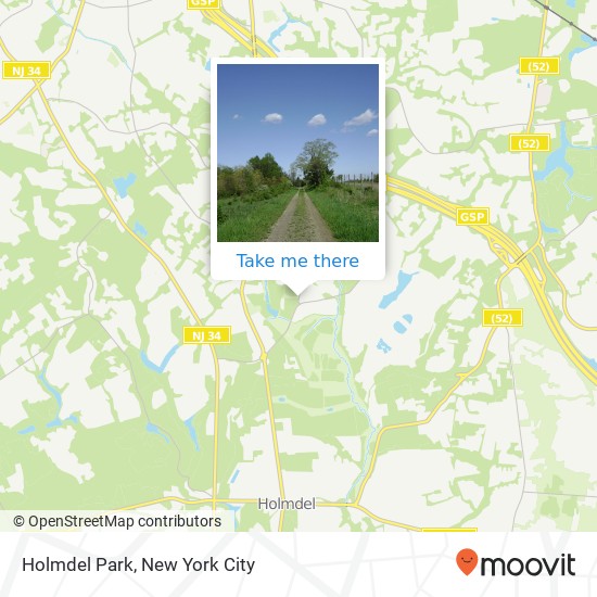 Holmdel Park map