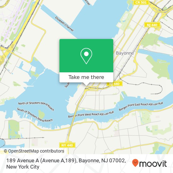 189 Avenue A (Avenue A,189), Bayonne, NJ 07002 map