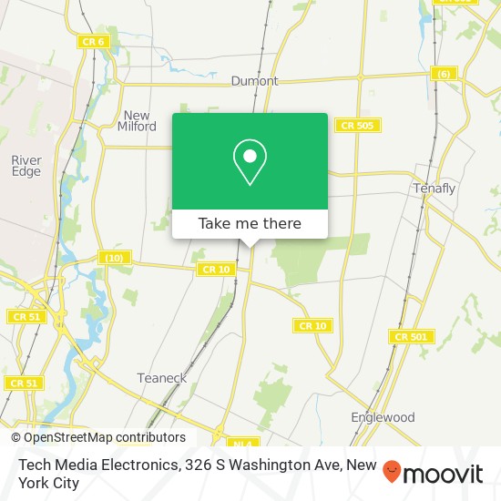 Mapa de Tech Media Electronics, 326 S Washington Ave