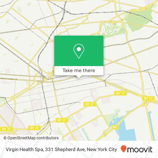 Mapa de Virgin Health Spa, 331 Shepherd Ave