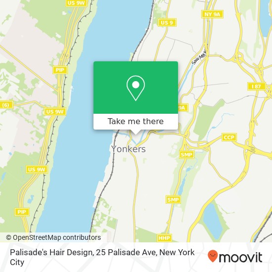 Mapa de Palisade's Hair Design, 25 Palisade Ave