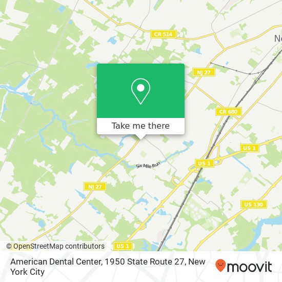 Mapa de American Dental Center, 1950 State Route 27