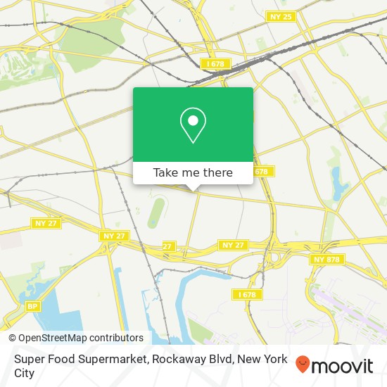 Super Food Supermarket, Rockaway Blvd map