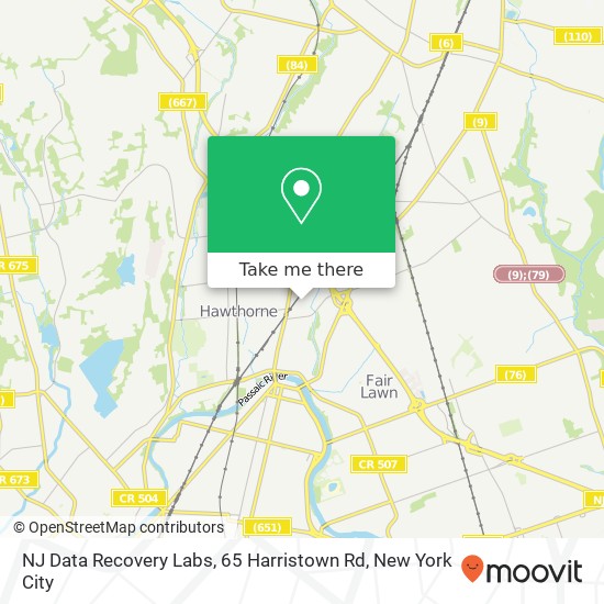 Mapa de NJ Data Recovery Labs, 65 Harristown Rd
