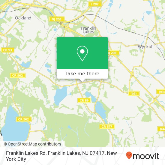 Franklin Lakes Rd, Franklin Lakes, NJ 07417 map