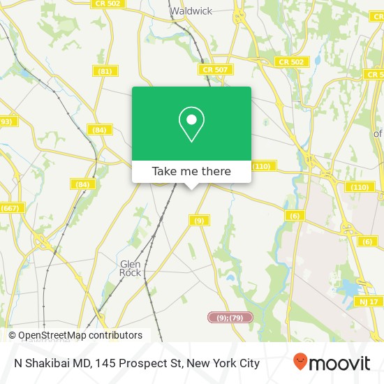 Mapa de N Shakibai MD, 145 Prospect St