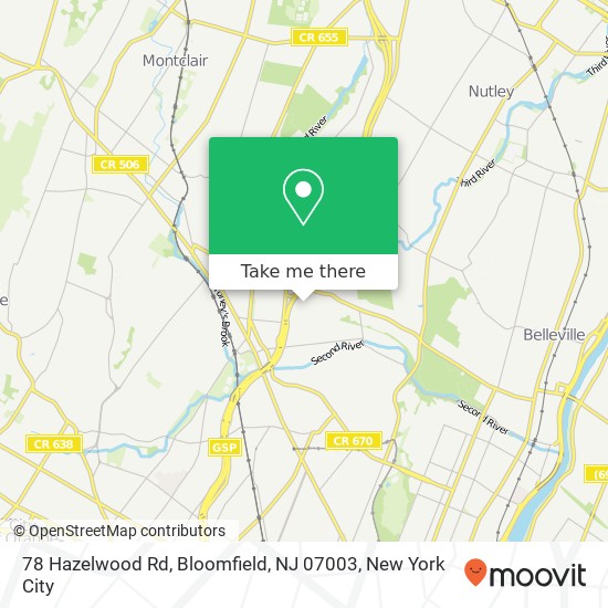 78 Hazelwood Rd, Bloomfield, NJ 07003 map