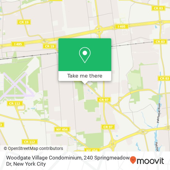 Mapa de Woodgate Village Condominium, 240 Springmeadow Dr