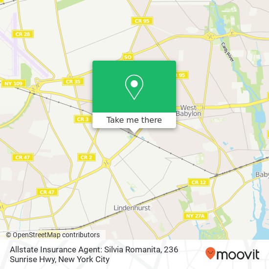 Mapa de Allstate Insurance Agent: Silvia Romanita, 236 Sunrise Hwy