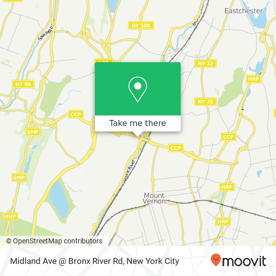 Midland Ave @ Bronx River Rd map