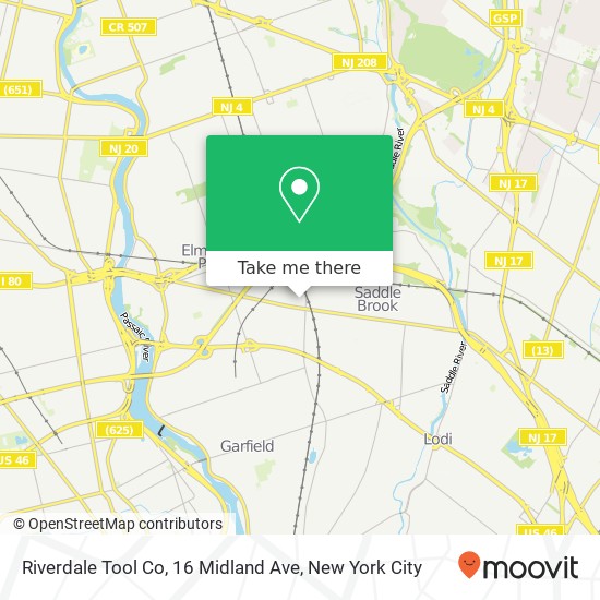 Mapa de Riverdale Tool Co, 16 Midland Ave
