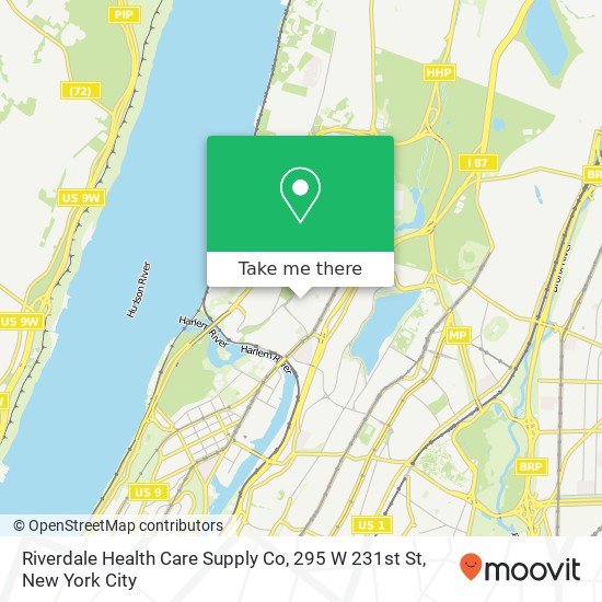 Mapa de Riverdale Health Care Supply Co, 295 W 231st St