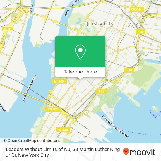 Leaders Without Limits of NJ, 63 Martin Luther King Jr Dr map