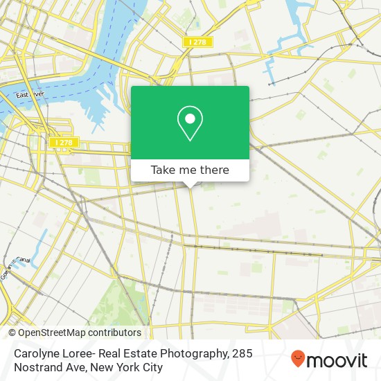 Mapa de Carolyne Loree- Real Estate Photography, 285 Nostrand Ave