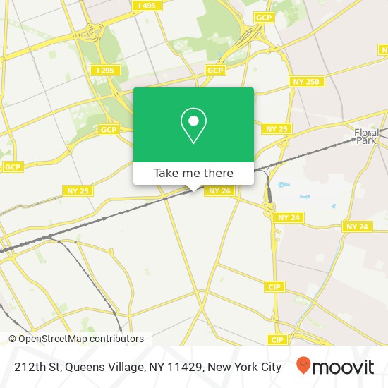 Mapa de 212th St, Queens Village, NY 11429