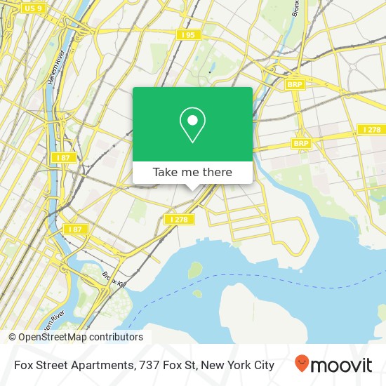 Fox Street Apartments, 737 Fox St map