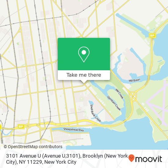 3101 Avenue U (Avenue U,3101), Brooklyn (New York City), NY 11229 map