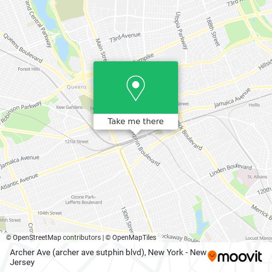 Mapa de Archer Ave (archer ave sutphin blvd)