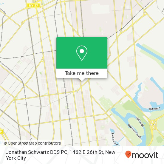 Mapa de Jonathan Schwartz DDS PC, 1462 E 26th St