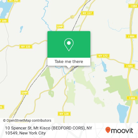 Mapa de 10 Spencer St, Mt Kisco (BEDFORD CORS), NY 10549