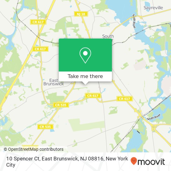 10 Spencer Ct, East Brunswick, NJ 08816 map