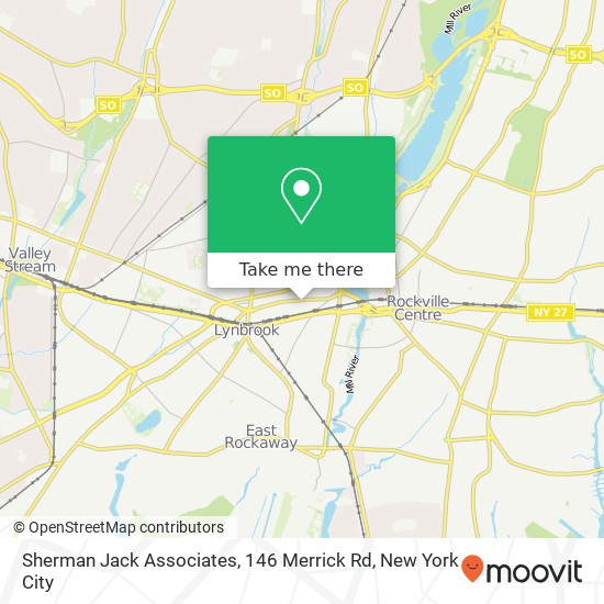 Mapa de Sherman Jack Associates, 146 Merrick Rd