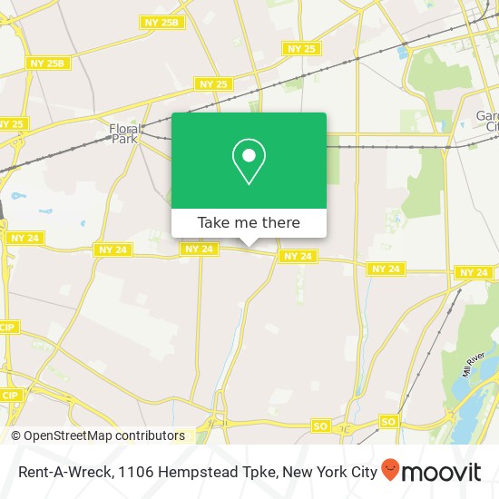 Rent-A-Wreck, 1106 Hempstead Tpke map