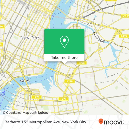 Mapa de Barberry, 152 Metropolitan Ave