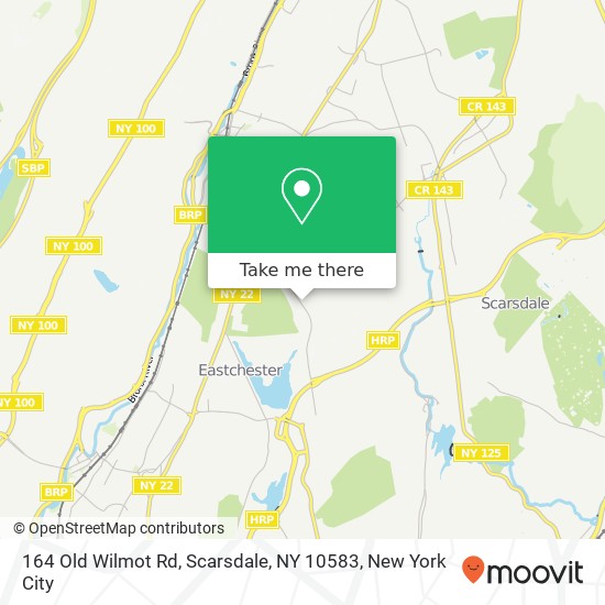 Mapa de 164 Old Wilmot Rd, Scarsdale, NY 10583