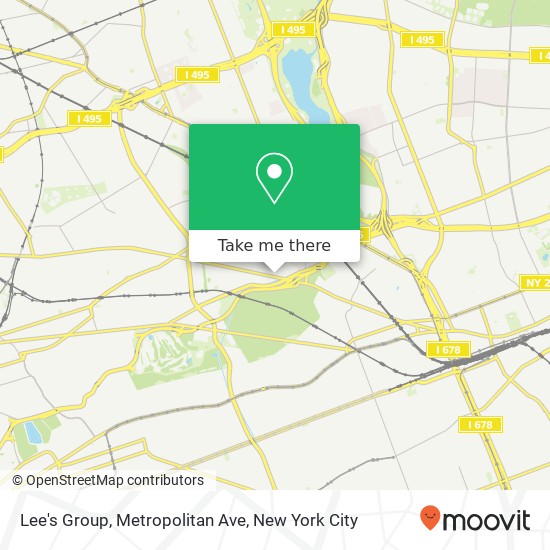 Mapa de Lee's Group, Metropolitan Ave