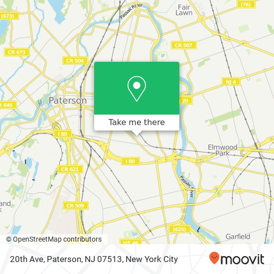 20th Ave, Paterson, NJ 07513 map