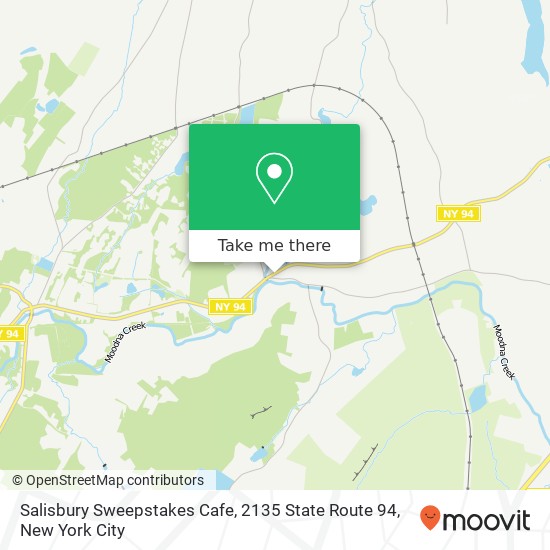 Mapa de Salisbury Sweepstakes Cafe, 2135 State Route 94