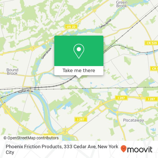 Mapa de Phoenix Friction Products, 333 Cedar Ave