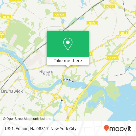 Mapa de US-1, Edison, NJ 08817